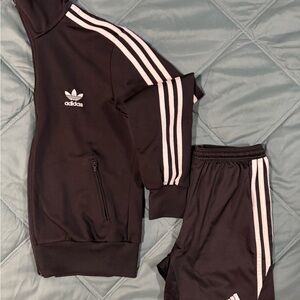 Adidas Kids Black and White Jogger Set